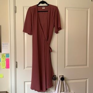 Aritzia Wilfred Wrap Dress | M | Rose
